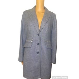 Tommy Hilfiger Small Grey Wool Blend Trench Coat size S